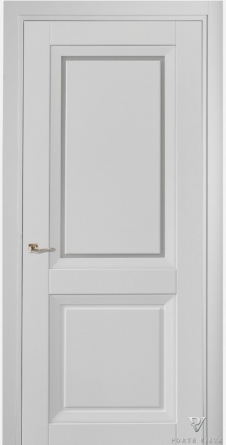 Двери Лоренцо 4 RAL 9010 стекло - 1