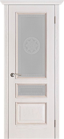 Двери Вена белая патина стекло Версаче - 1