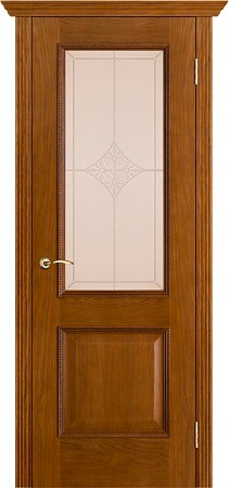 Двери Шервуд дуб античный стекло бронза - 1