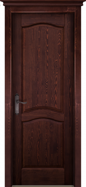 Дверь массив сосны Лео махагон глухая - 1